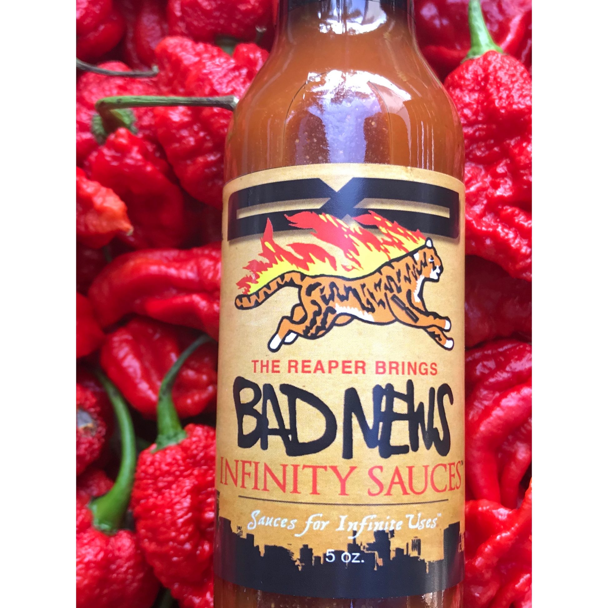 Infinity Sauces - (The Reaper Brings) Bad News - 5-fl oz. - Mellow Monkey