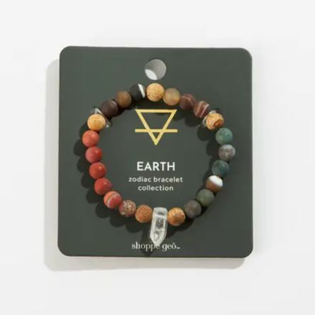 Earth Sign Zodiac Crystal Bracelet - Unisex - Mellow Monkey