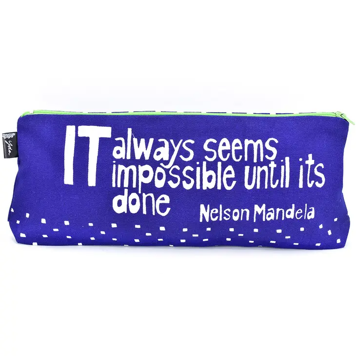 Impossible Until Done - Mandela Pouch - Blue 12-in - Mellow Monkey