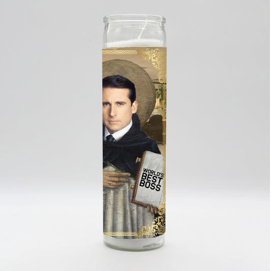 Michael Best Boss - Prayer Candle - Unscented - 8-in - Mellow Monkey
