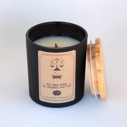 Libra Zodiac Candle - You Think You're So Charming Don't You - 7-oz - Mellow Monkey
