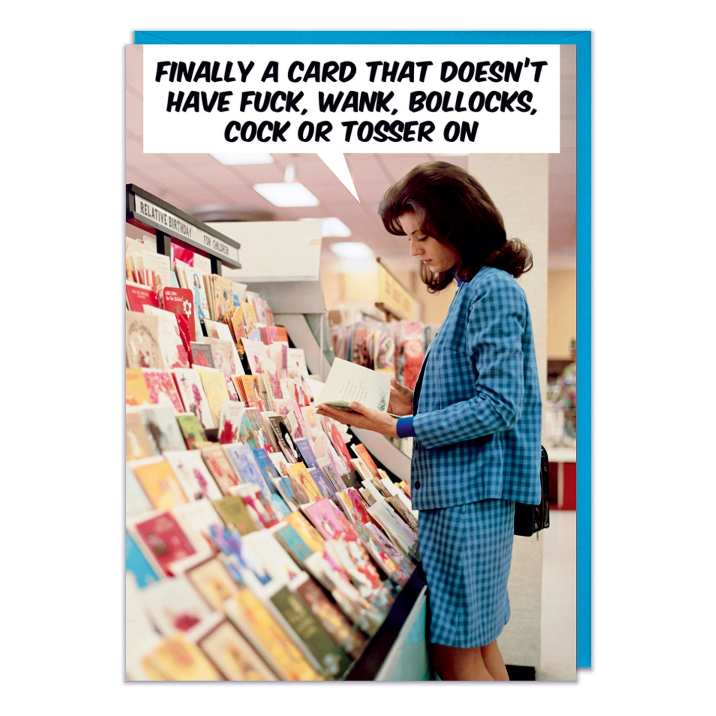 Finally A Card That Doesn't Have Fuck, Wank, Bollocks, C*ck or Tosser On - Greeting Card - Mellow Monkey