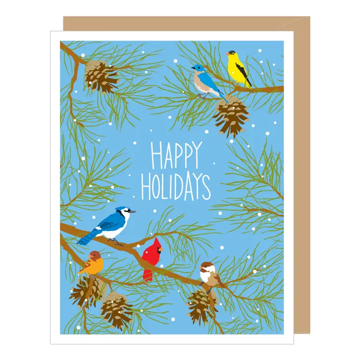 Holiday Birds Christmas Card