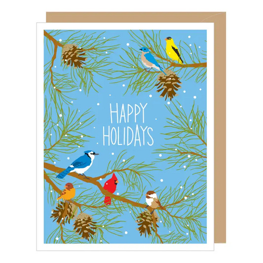 Holiday Birds Christmas Card - Mellow Monkey