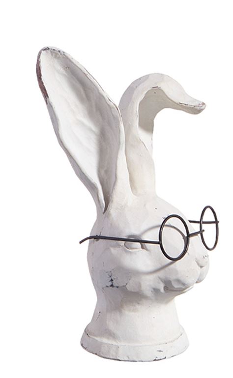 Rabbit Figure with Glasses - 8-in - Mellow Monkey