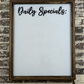 Daily Specials - Lighted Dry Erase Menu Board Framed Shadowbox - 25-1/2-in - Mellow Monkey
