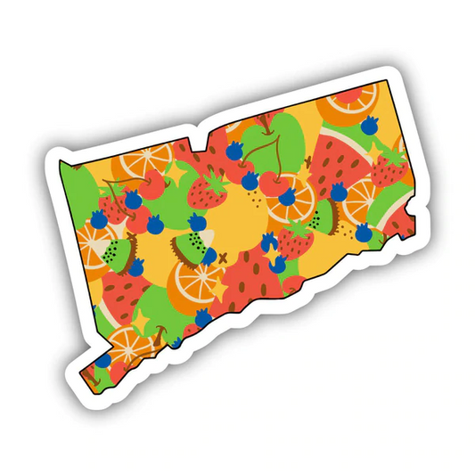 Fruit Pattern Connecticut - Vinyl Decal Sticker - Mellow Monkey