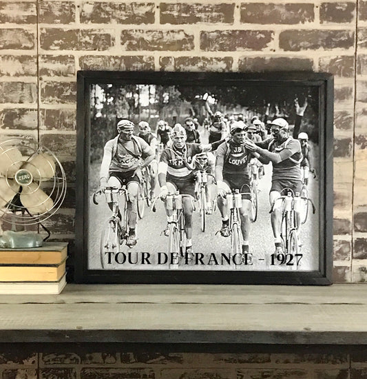 Vintage Photo Tour De France Smokers 1927 - Framed Shadowbox 17-1/2-in - Mellow Monkey