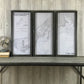 Long Island Sound Triptych - From Fairfield to Bridgeport - Framed Map Circa 1931 Grey Wax Shadowbox - 42-in - Mellow Monkey