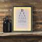 BEER Themed Lighted Optometrist Eye Chart Framed Shadowbox - 17-1/2-in - Mellow Monkey