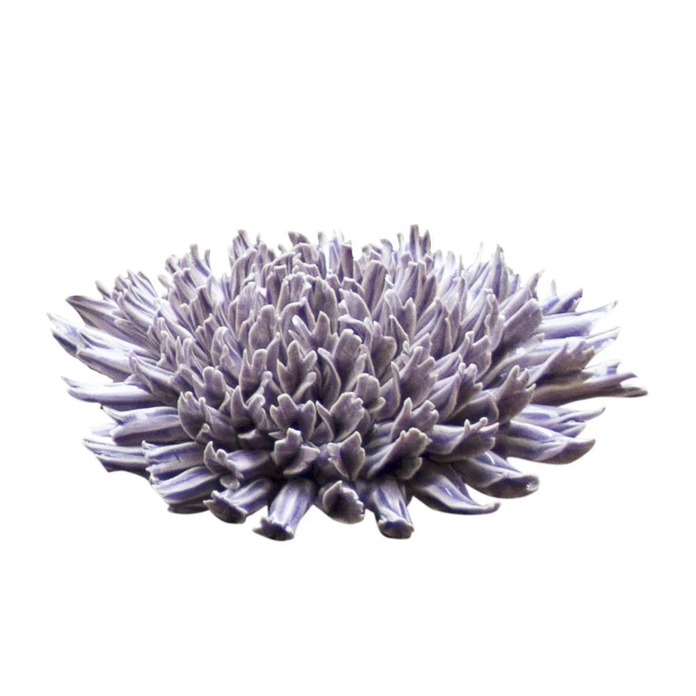 sea anemone succulent Fractal Lilac Ceramic Succulent Table or Wall Décor