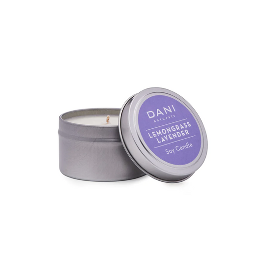 Lemongrass Lavender Tin Candle - 2oz - Mellow Monkey