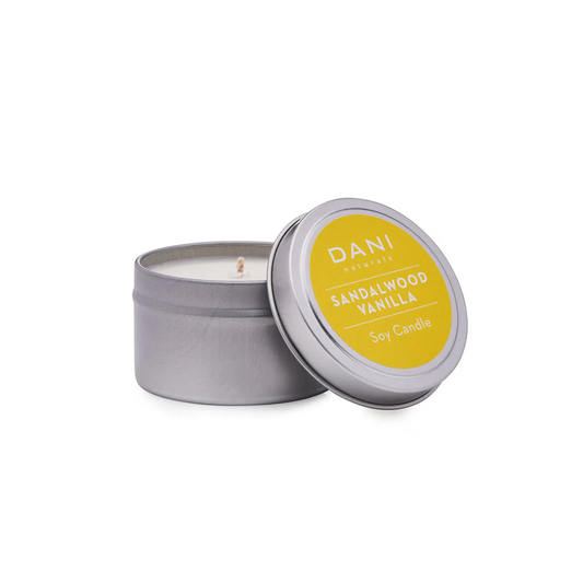 Sandalwood Vanilla Tin Candle - 2oz - Mellow Monkey