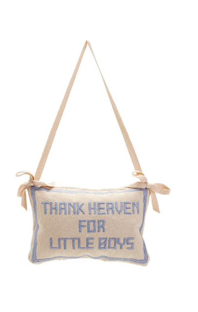 Thank Heaven For Little Girls/Boys - Pillow Door Hanger - Mellow Monkey