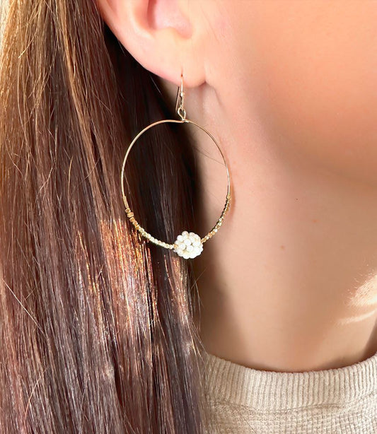 Beaded Hoop Earrings - Mellow Monkey