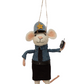 Wool Felt Law Enforcement Mouse Ornament -5-in - Mellow Monkey