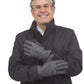 Glacier Pair of Men's Flannel Gloves with Sweater Cuff Detail.