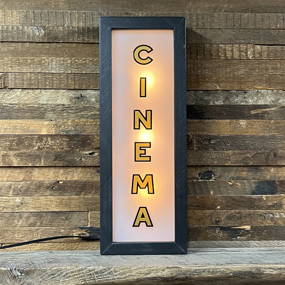 Cinema Vintage Lighted Box Sign - 22-1/2-in - Mellow Monkey