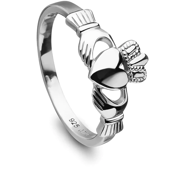 Sterling Silver Claddagh Ring - Size 8 - Mellow Monkey