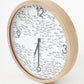 School Of Fish Print Wall Clock With Natural Wood Tone Frame - 15 3/4 in - Mellow Monkey