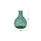 Hand-Blown Teal Glass Vase - 4-1/2-in - Mellow Monkey