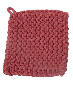 Crocheted Pot Holder - Thick Cotton - 8-in Square - Mellow Monkey