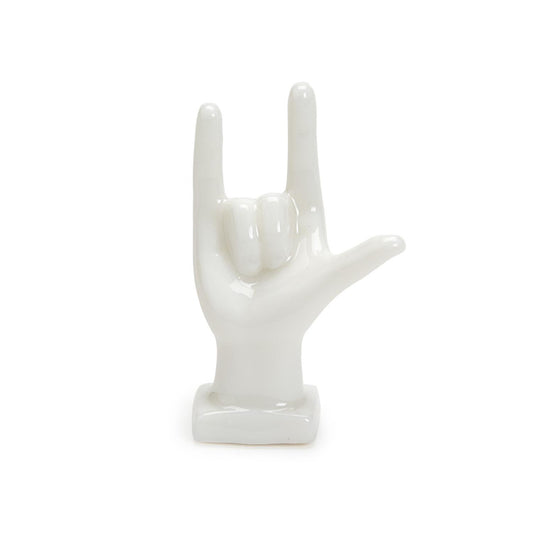 I Love You Hand Gesture Ceramic Figurine in Gift Box - Pocket Size - Mellow Monkey