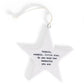 Star Bright Porcelain Star Shaped Ornament with Embossed Inspirational Quote - Mellow Monkey