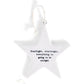 Star Bright Porcelain Star Shaped Ornament with Embossed Inspirational Quote - Mellow Monkey