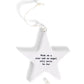 Star Bright Porcelain Star Shaped Ornament with Embossed Inspirational Quote - Mellow Monkey