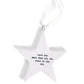 Star Bright Porcelain Star Shaped Ornament with Embossed Inspirational Quote - Mellow Monkey