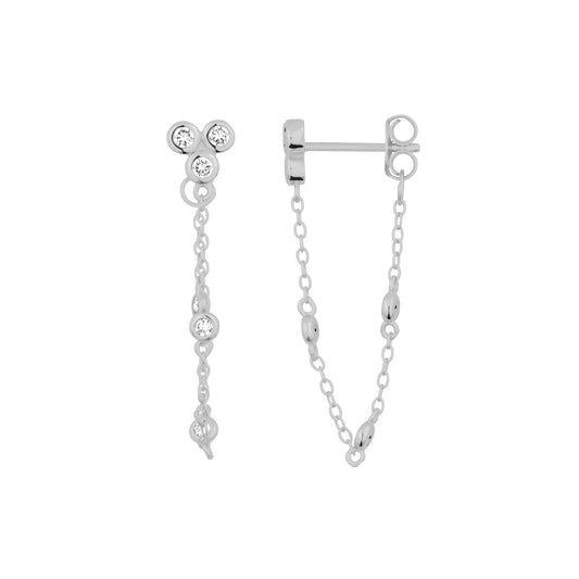 Marlowe Chain Earrings - Silver - Mellow Monkey