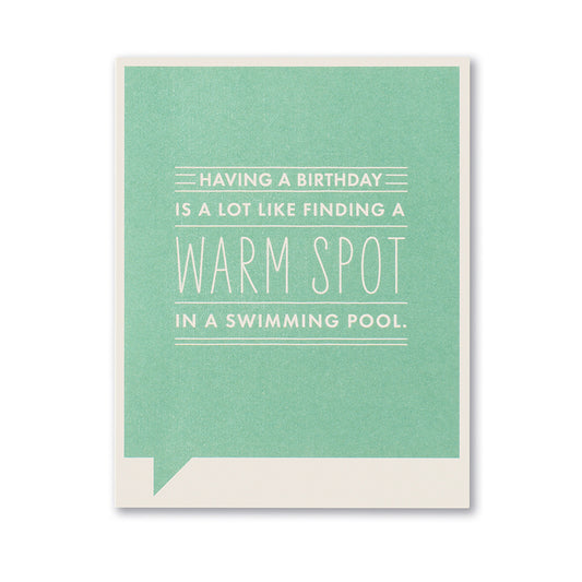 Frank and Funny Greeting Card - Birthday - Having A Birthday Is A Lot Like... - Mellow Monkey