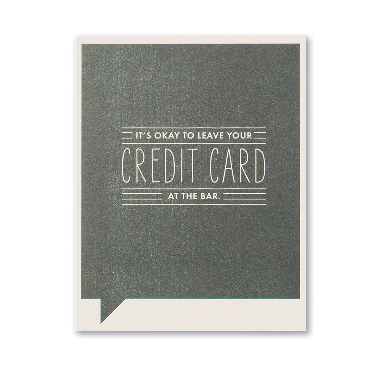 Frank and Funny Greeting Card - Birthday - It's Okay To Leave Your Credit Card At The Bar - Mellow Monkey