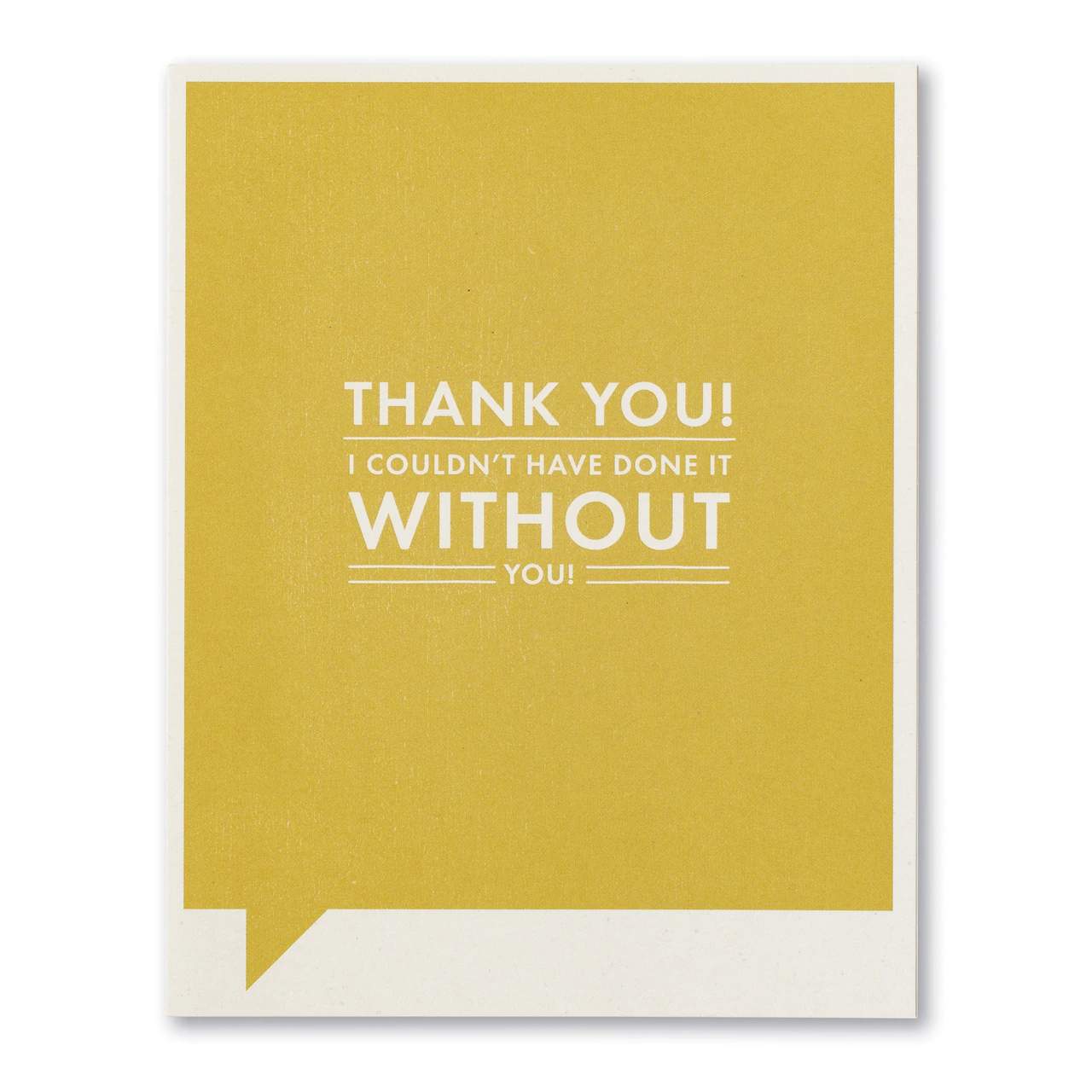 Frank and Funny Greeting Card - Thank You - Thank You! I Couldn't Have Done It Without You! - I Don't Have Crow's Feet - Mellow Monkey