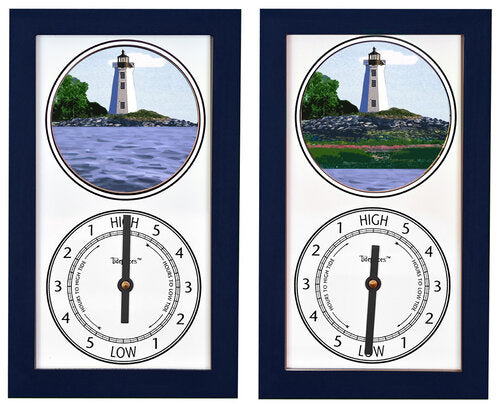 Tidepieces - Black Rock Harbor Light / Fayerweather Island Lighthouse Tide Clock - NAVY - Mellow Monkey