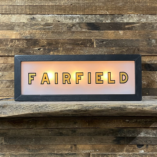 Fairfield Vintage Lighted Box Sign - 22-1/2-in - Mellow Monkey