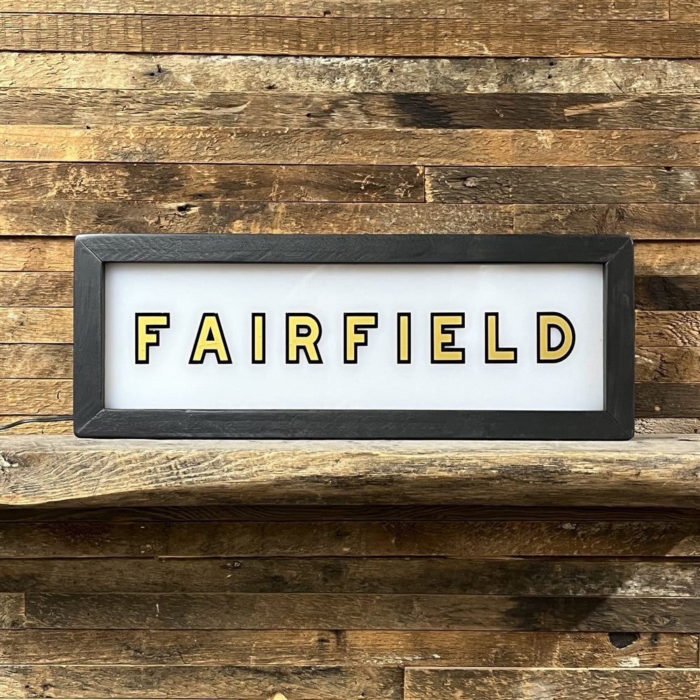 Fairfield Vintage Lighted Box Sign - 22-1/2-in - Mellow Monkey