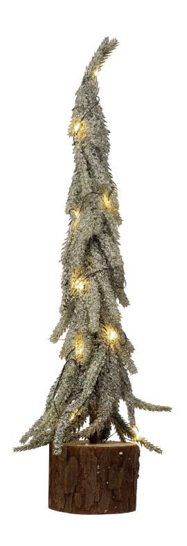 Faux Fir Tree with LED Lights - 14-1/2"H - Mellow Monkey