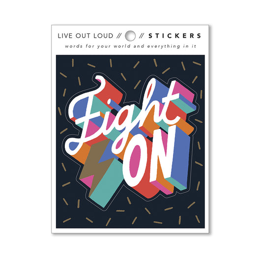 Fight On Sticker- 3.875 in. x 5.125 in. - Mellow Monkey