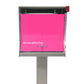 Retrobox Mailbox - Arctic White and Neon Pink - Mellow Monkey