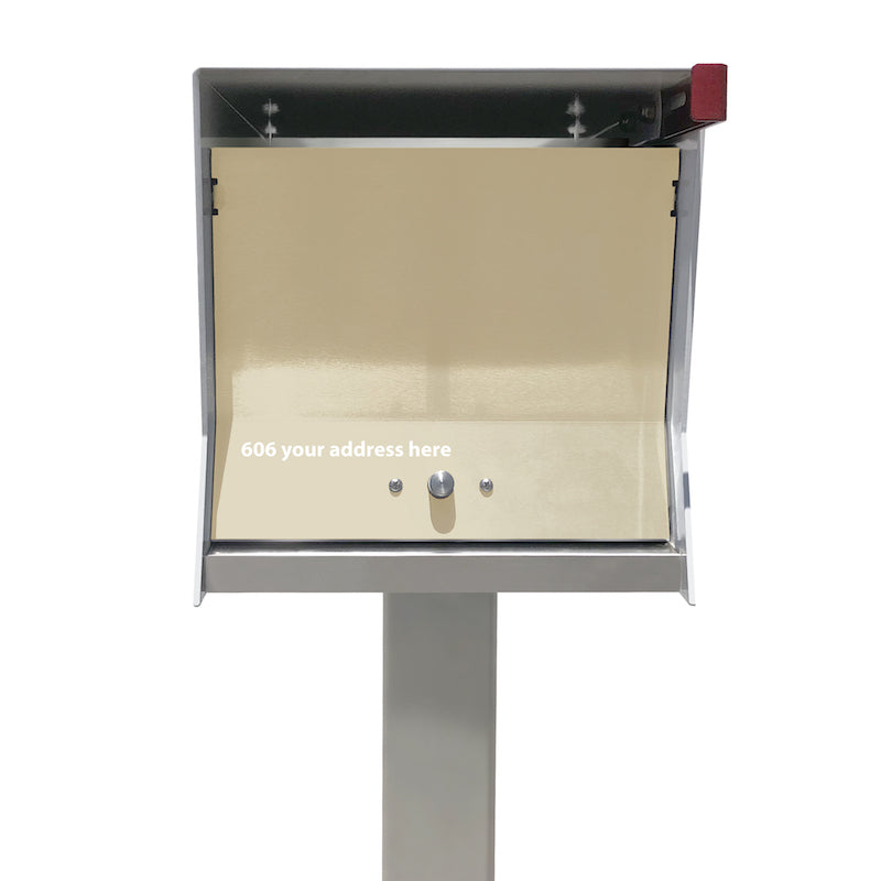 Retrobox in WHITE: is a Midcentury Modern Contemporary Retro Designed  Optional Locking Post Mounted Mailbox 