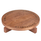 Charcuterie Pedestal Cheese Board -  Mango Wood - 11-in - Mellow Monkey