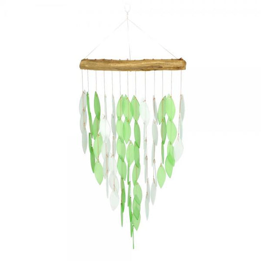 Green Waterfall Wind Chime - 32-inch - Mellow Monkey