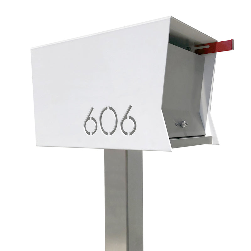 Retrobox Mailbox - Arctic White and Designer Gray - Mellow Monkey