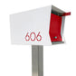 Retrobox Mailbox - Arctic White and Firecracker Red - Mellow Monkey