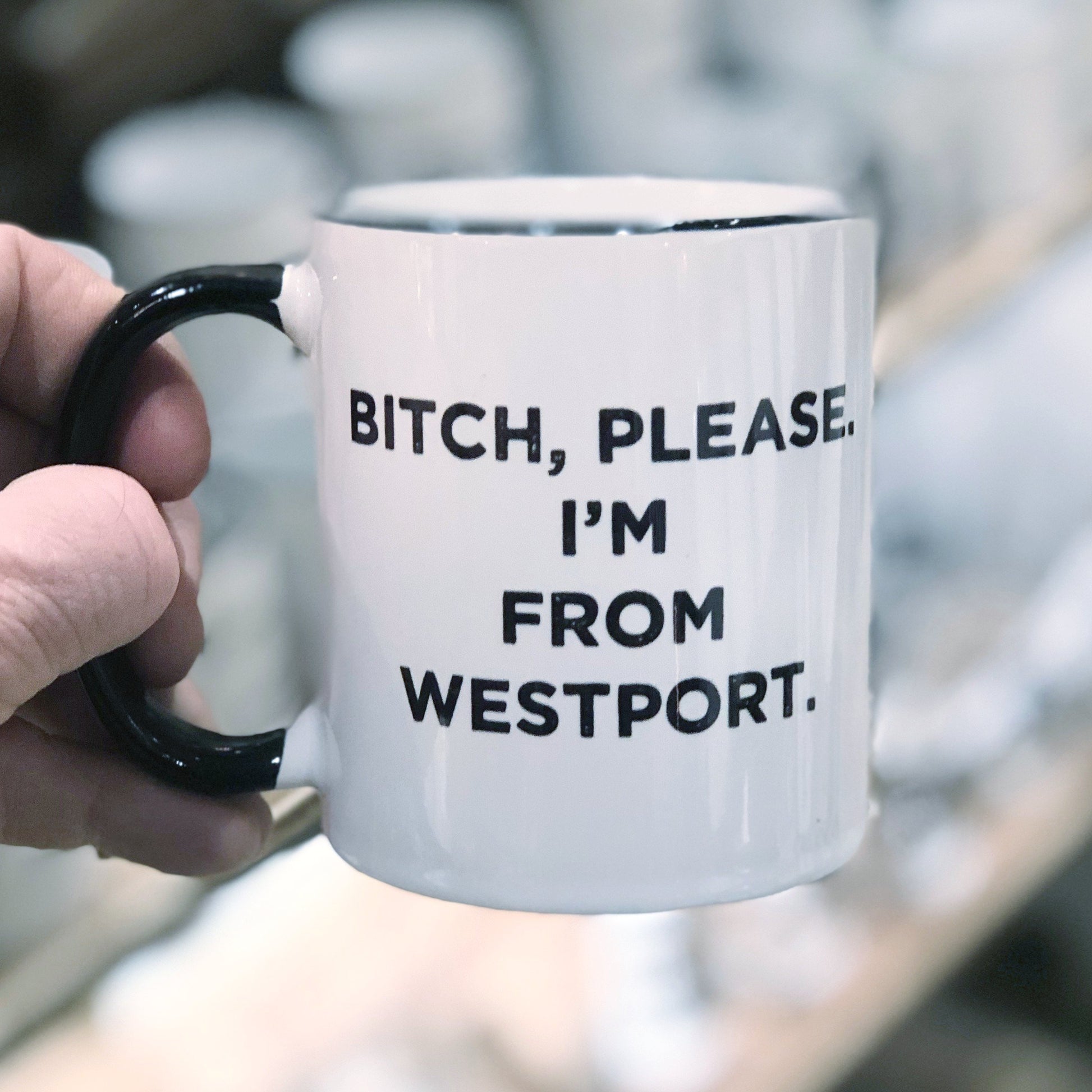 Bitch, Please. I'm From Westport - Ceramic Coffee Tea Mug 11-oz - Mellow Monkey