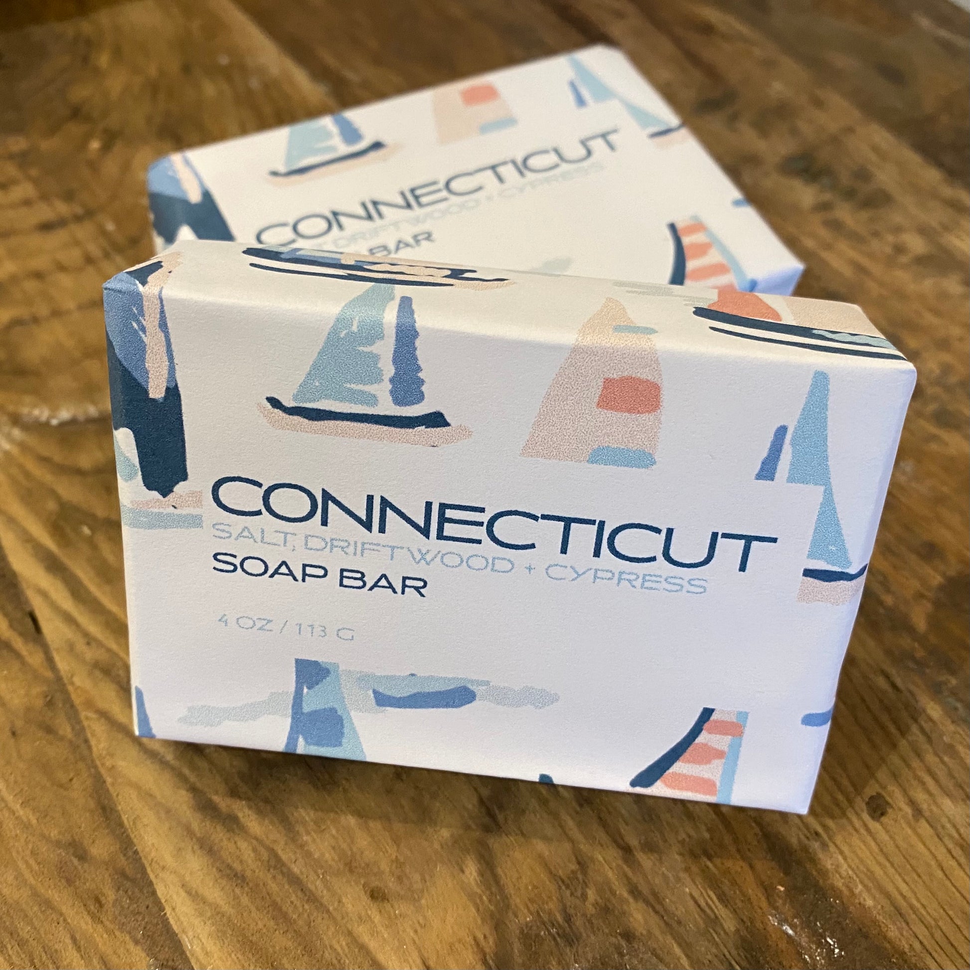 Connecticut - Salt, Driftwood and Cyprus Soap Bar - 4-oz. - Mellow Monkey