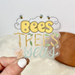 Bees, Trees and Seas - Clear Vinyl Decal Sticker - Mellow Monkey