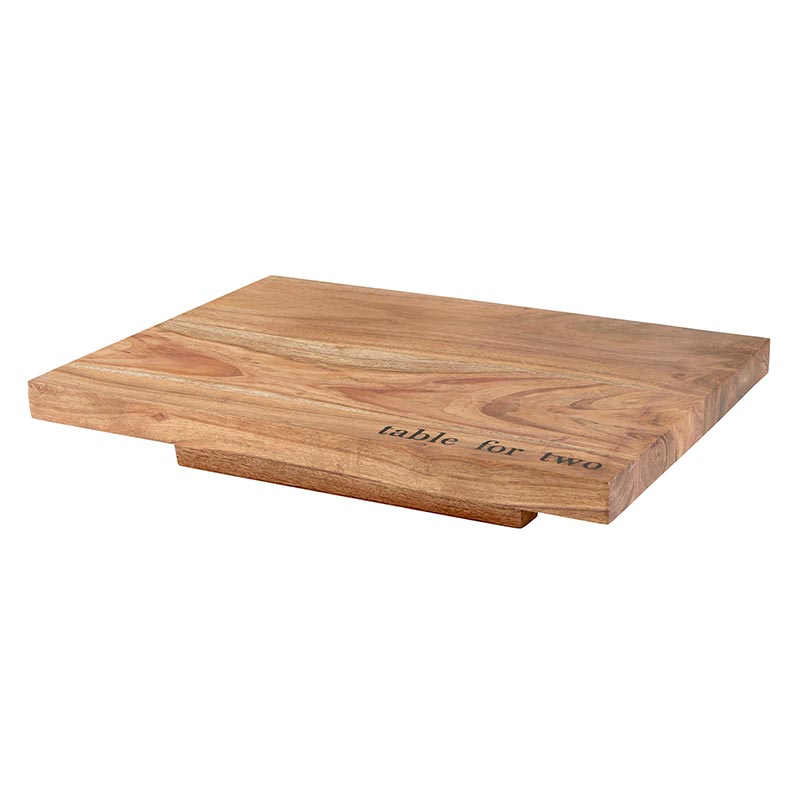 Face to Face Serving Tray - Table For Two - Charcuterie Cheese Board - 15-1/2-in - Mellow Monkey